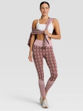 Seamless High-Waist Printed Leggings - Dusty Rose ; all in motion 🎯